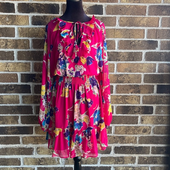 Lauren Ralph Lauren
Floral Crinkle Georgette Long-Sleeve Dress - Picture 4 of 12